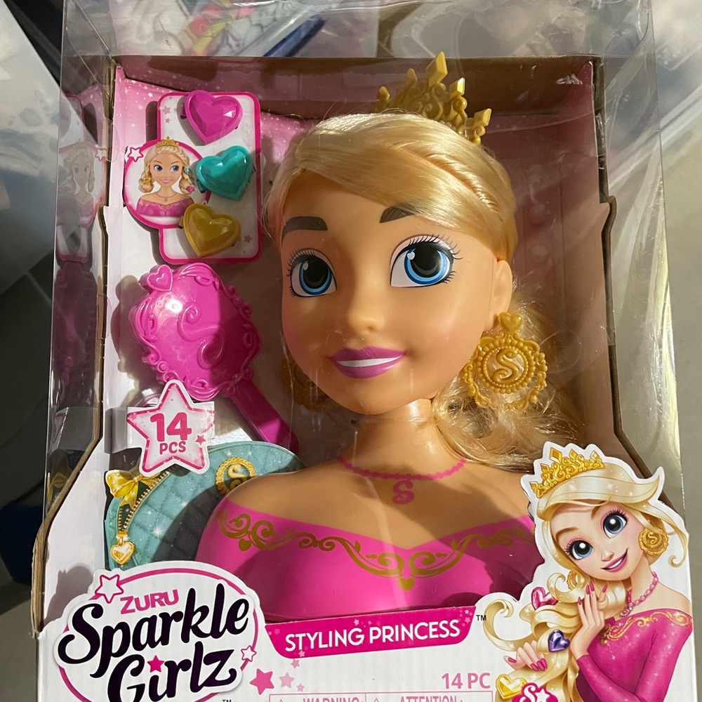 Sparkle Girlz Styling Princess Doll - Pink and Gold